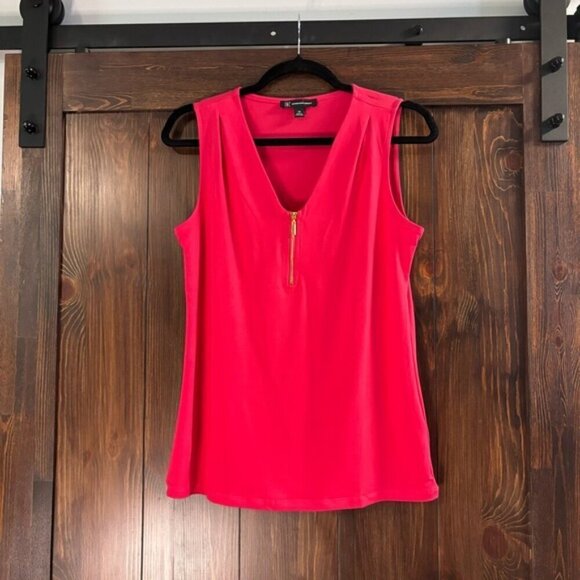 I.N.C. International Concepts Women's XS Sleeveless Hot Pink 1/4-Zip Top NWOT - Picture 4 of 5